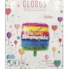 Globo Bienvenido Poliamida 45 cm.
