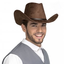 Sombrero Vaquero Lujo Marrón para adulto