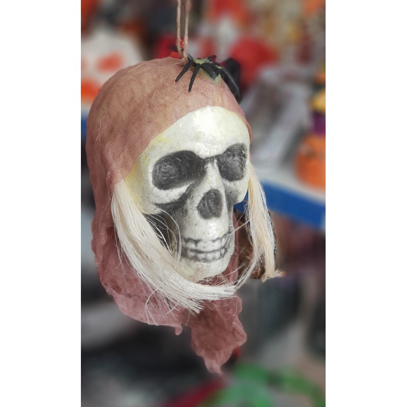 Calavera Colgante 18 x 13 x 11 cm. Deco Halloween