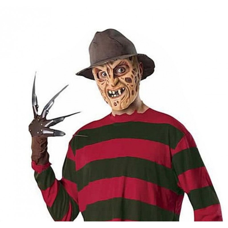 Disfraz Camiseta Pesadilla Freddy + Guantes Cuchillas para adulto