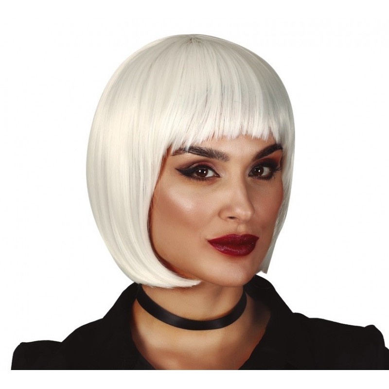 Peluca Blanca Media Melena