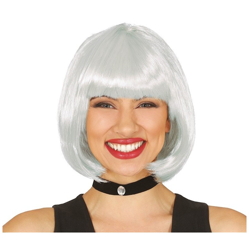 Peluca Blanca Media Melena