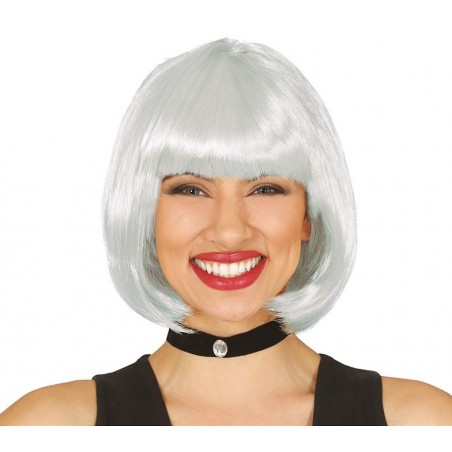 Peluca Blanca Media Melena