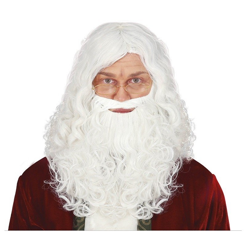 Peluca con Barba Blanca Extra