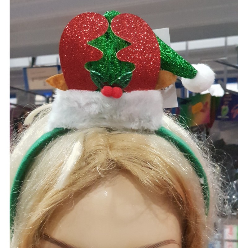 Diadema Cuernos Reno y Gorro de Navidad