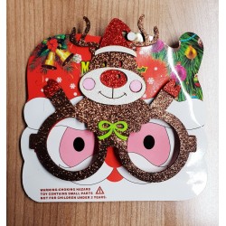 Gafas de Navidad Reno Purpurina