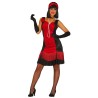 Disfraz de Charleston Negro-Rojo para Mujer