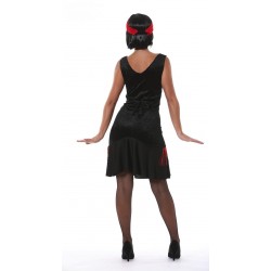 Disfraz de Charleston Negro-Rojo para Mujer