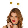 Diadema de Bolas Doradas Purpurina