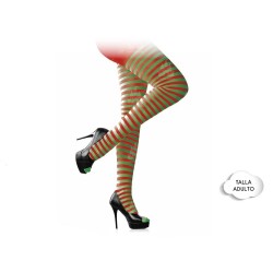 Panty Rayas Rojas-Verdes para adulto