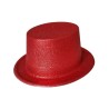 Chistera Roja con Purpurina para Adulto