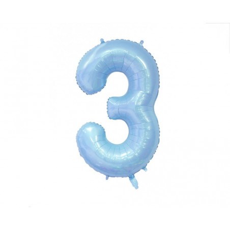 Globo Números Azul Claro...