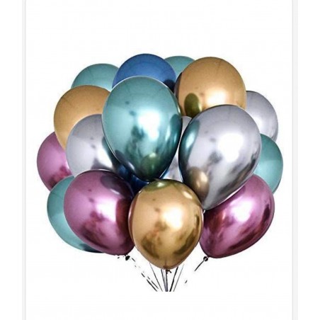 Globos Espejo Colores 50 Unid.