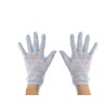 Guantes Cortos de Encaje Gris