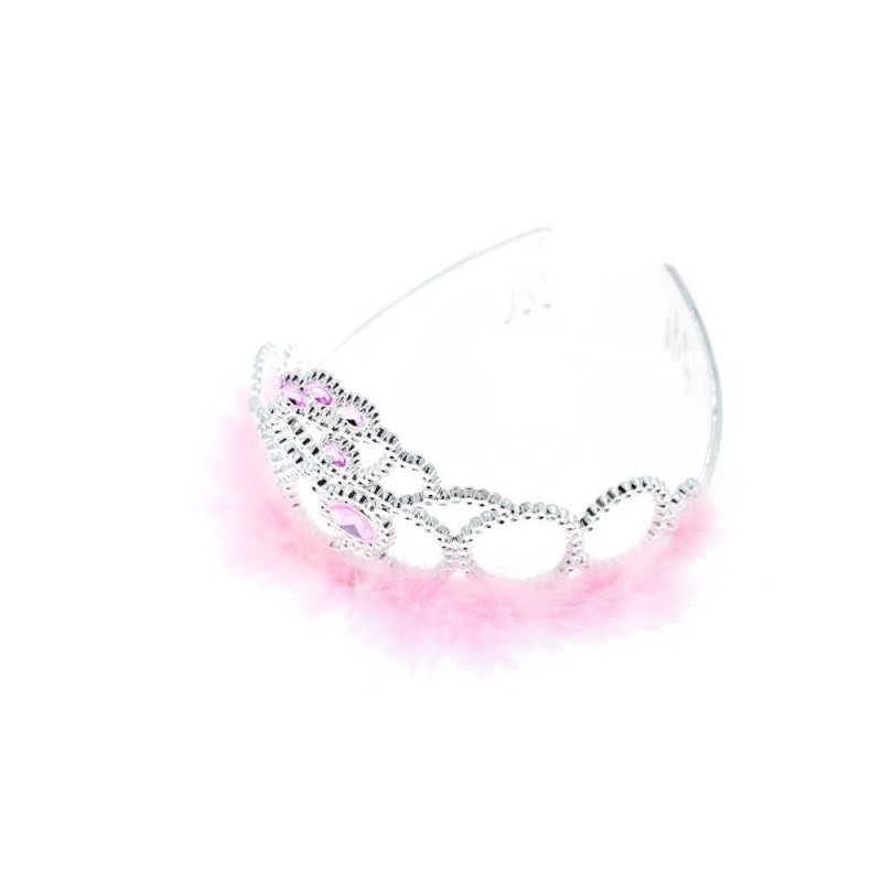 Tiara de Princesa con Pluma Rosa