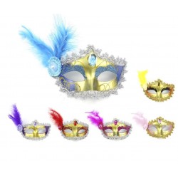 Antifaz con Pluma Decorado Colores surtidos