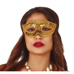 Antifaz Dorado de Lentejuelas