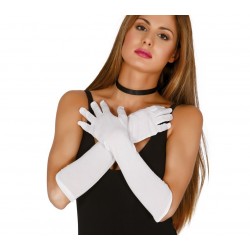 GUANTES BLANCOS LARGOS 46 CM.