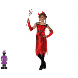 DISFRAZ DEMONIA NIÑA INFANTIL MANGAS