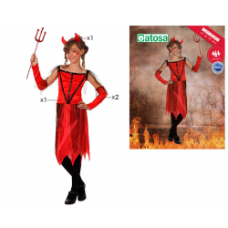 DISFRAZ DEMONIA NIÑA INFANTIL MANGAS