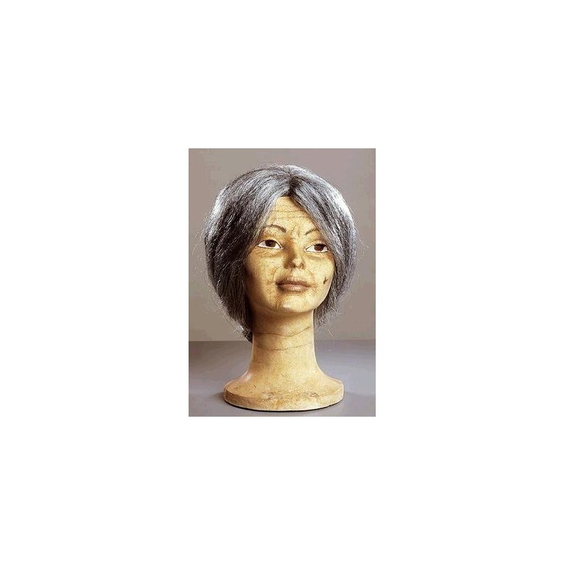 PELUCA ABUELA GRIS MOÑO