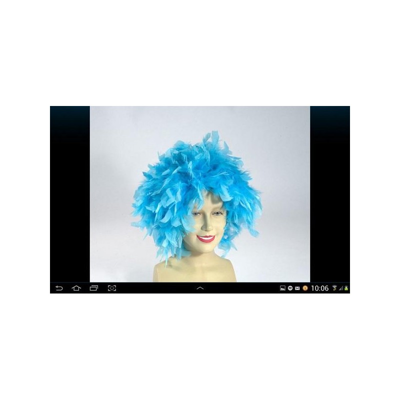 PELUCA PLUMAS AZUL