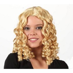 PELUCA TIRABUZONES RUBIA OSCURA