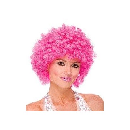 PELUCA AFRO ROSA