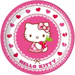 PLATOS HELLO KITTY 23 CM. 8 UNID.