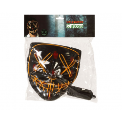 B/SOL. MASCARA 19.5X17.5CM PVC CON LUZ