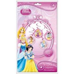 COLGANTES DECORATIVOS PRINCESAS 4 UNID.