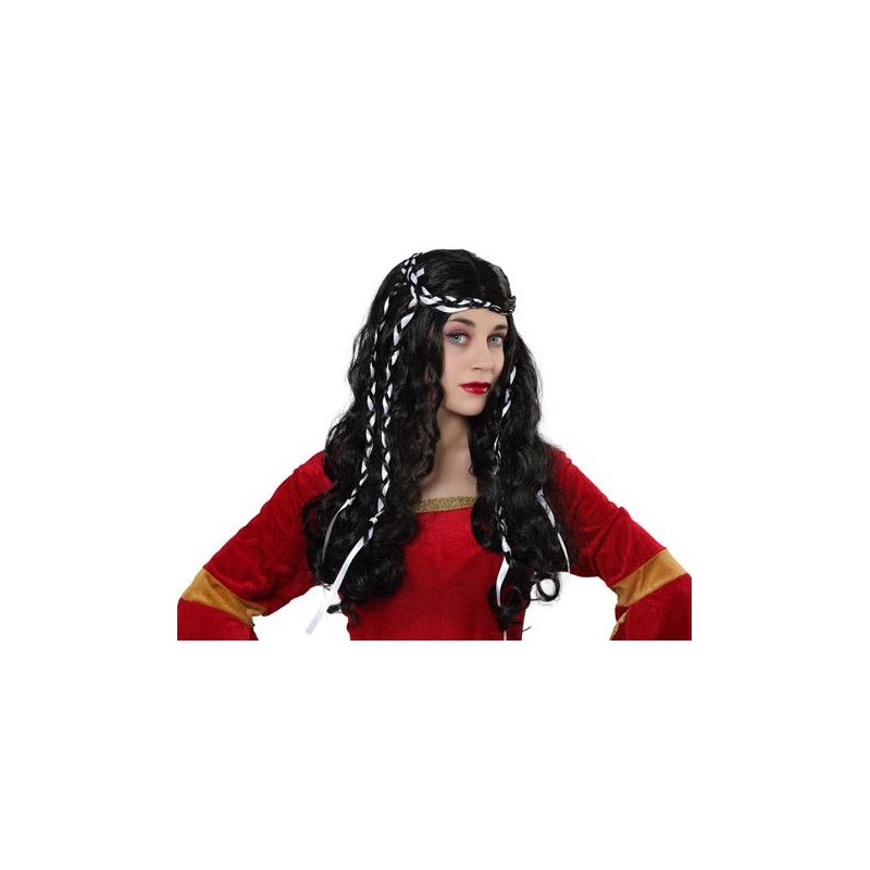 PELUCA MEDIEVAL MORENA LAZO BLANCO