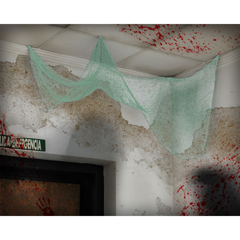 B/CART. CORTINA HALLOWEEN 183X76 CM  VERDE