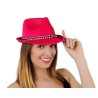 SOMBRERO ROSA CINTA BRILLANTES