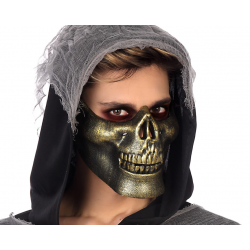 B/SOL. MASCARA HALLOWEEN 14*18 CM PVC DORADO