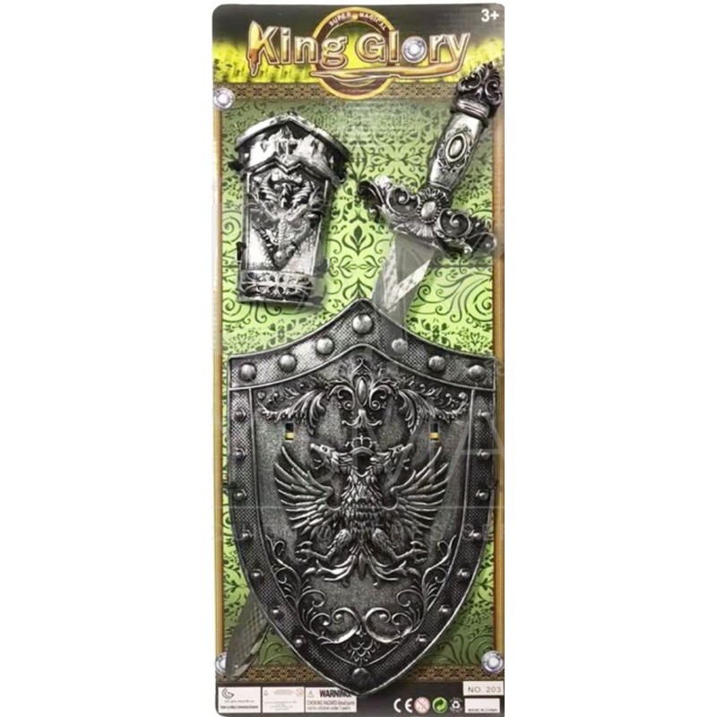 Set Medieval Escudo con Espada y Muñequera