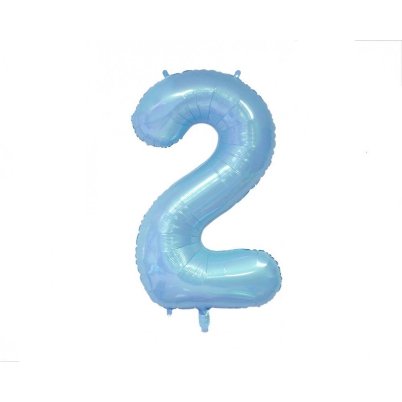 Globo Números Azul Claro 100 cm.