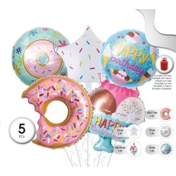 Set de Globos Happy Birthday Sweet 5 Piezas
