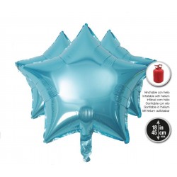 Globo Estrella Azul Claro 18" 45 cm. 3 Piezas