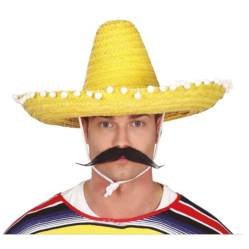 Sombrero Mejicano Amarillo Paja 50 cm.
