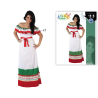 DISFRAZ MEJICANA MUJER ADULTO TRICOLOR