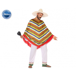 DISFRAZ MEJICANO HOMBRE ADULTO PONCHO