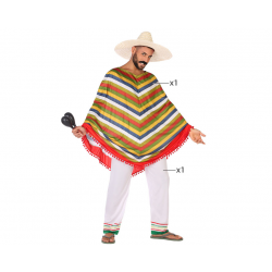 DISFRAZ MEJICANO HOMBRE ADULTO PONCHO
