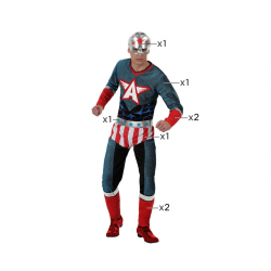 DISFRAZ HEROE COMIC HOMBRE ADULTO AMERICANO