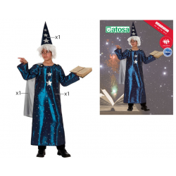DISFRAZ MAGO NIÑO INFANTIL AZUL