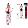 DISFRAZ NOVIA SANGRIENTA MUJER ADULTO ZOMBIE BLANCO
