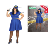 DISFRAZ POLICIA FBI MUJER ADULTO AZUL