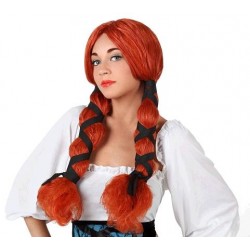 PELUCA CON TRENZAS LUJO