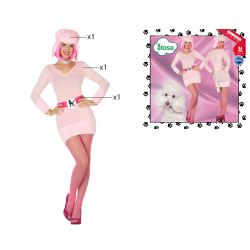 DISFRAZ PERRO ROSA MUJER ADULTO