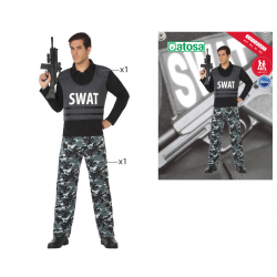 DISFRAZ POLICIA SWAT HOMBRE ADULTO CAMUFLAJE